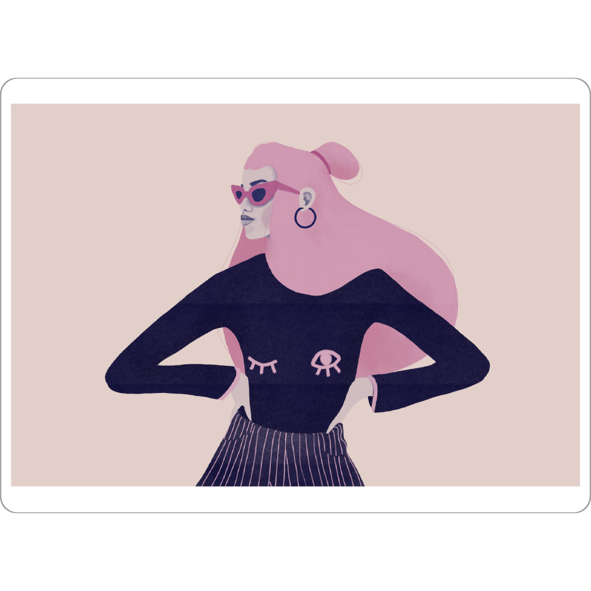 Tischset "Grenzebach - Want to eat her Hair" artboxONE - Comic,Menschen,Fashion