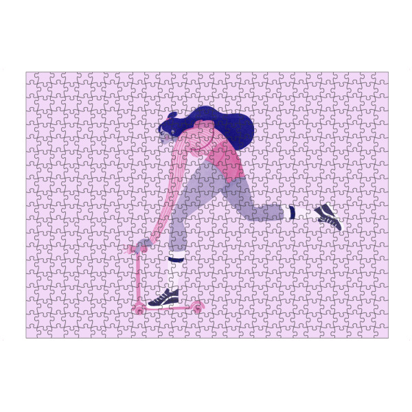 artboxONE Puzzle "Grenzebach - Scooting to work" artboxONE - Comic,Menschen,Fashion,Sport