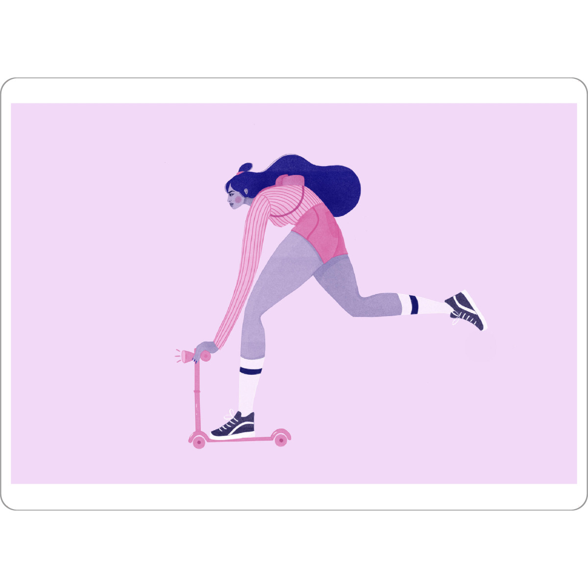 Tischset "Grenzebach - Scooting to work" artboxONE - Comic,Menschen,Fashion,Sport