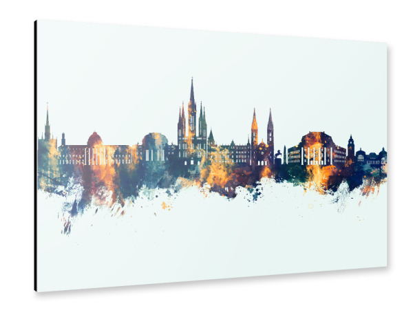 Alu-Dibond "Wiesbaden Germany Skyline Winter" 30x20 cm artboxONE