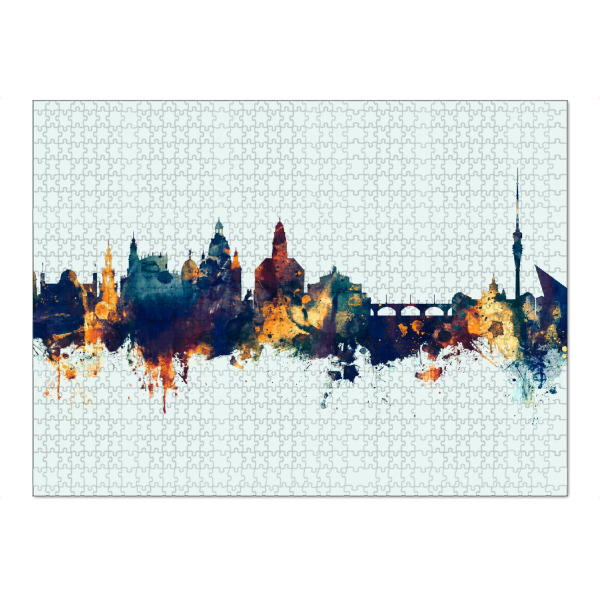 Puzzle Ravensburger "Dresden Germany Skyline Winter" artboxONE - Städte,Städte / Dresden