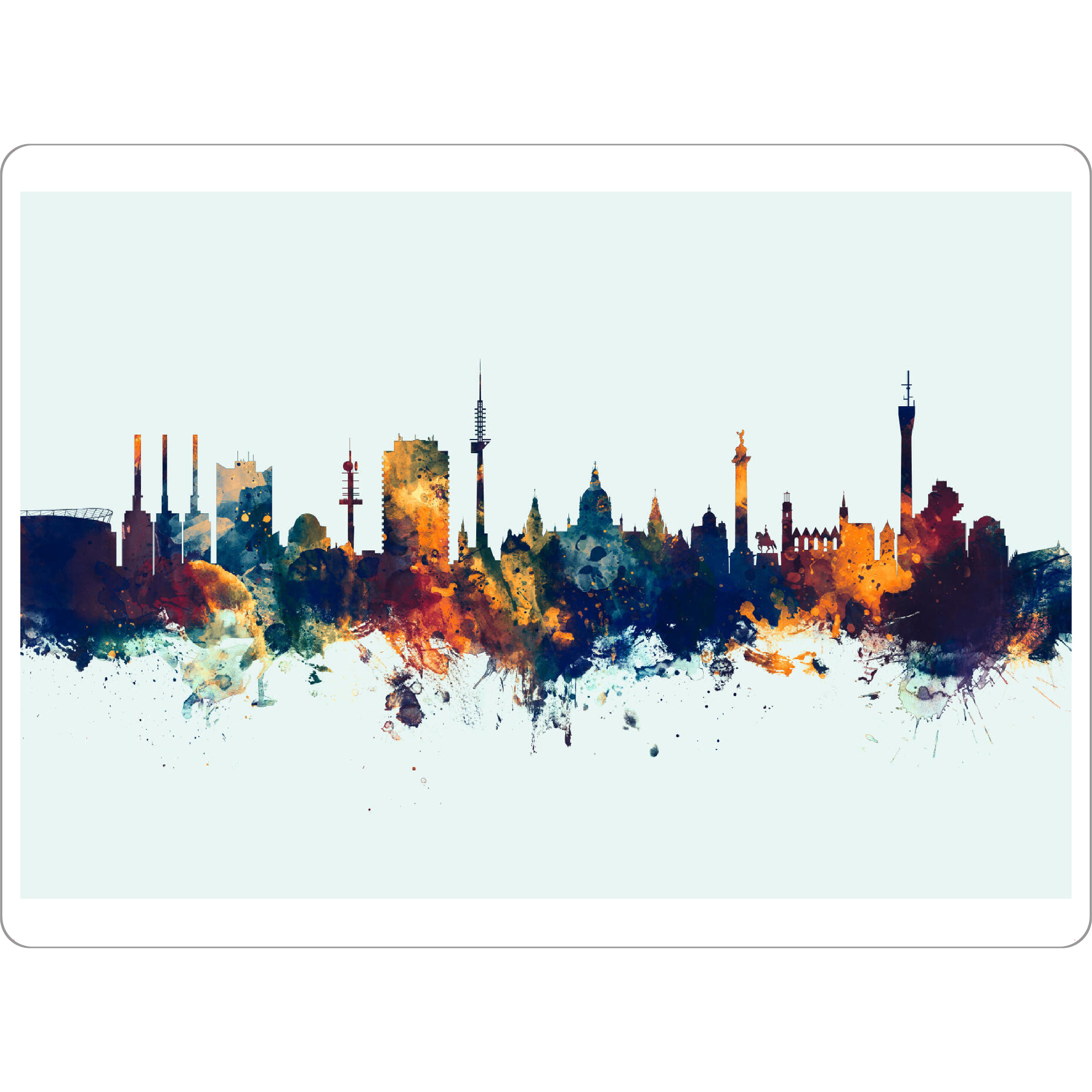 Tischset "Hannover Germany Skyline Winter" artboxONE - Städte