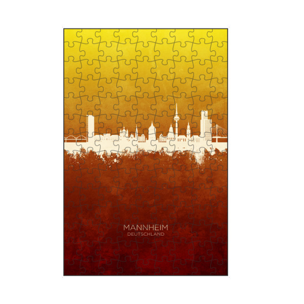 artboxONE Puzzle "Mannheim Skyline RedYellow" artboxONE - Städte