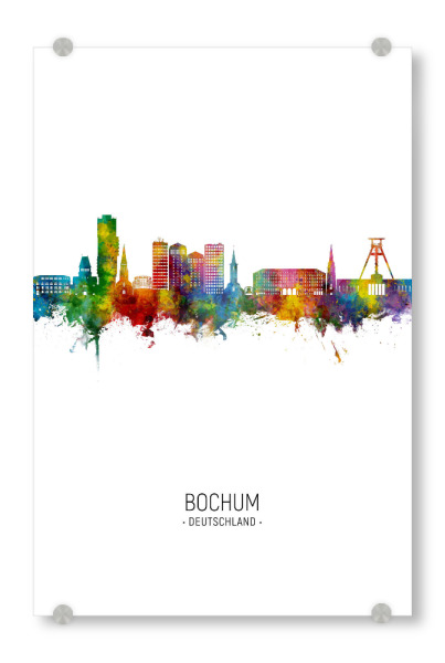 Acrylglasbild "Bochum Germany Skyline Portrait" artboxONE - Städte
