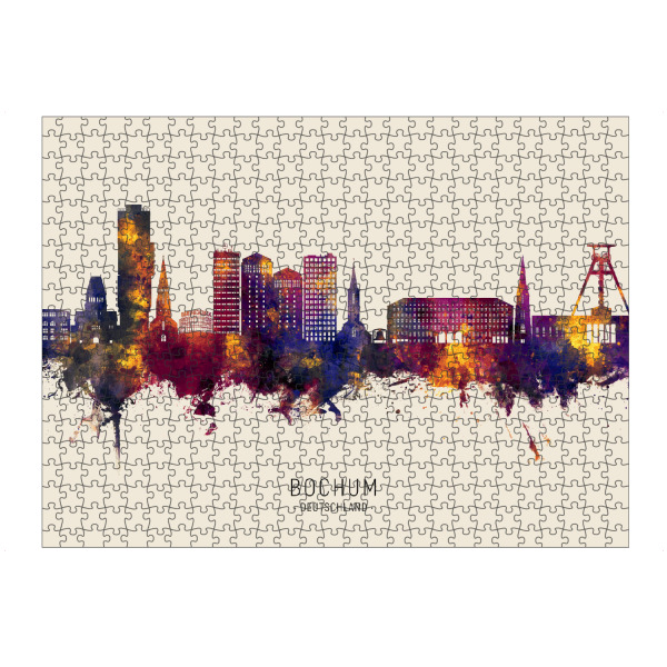 Puzzle Ravensburger "Bochum Skyline Autumn Name" artboxONE - Städte