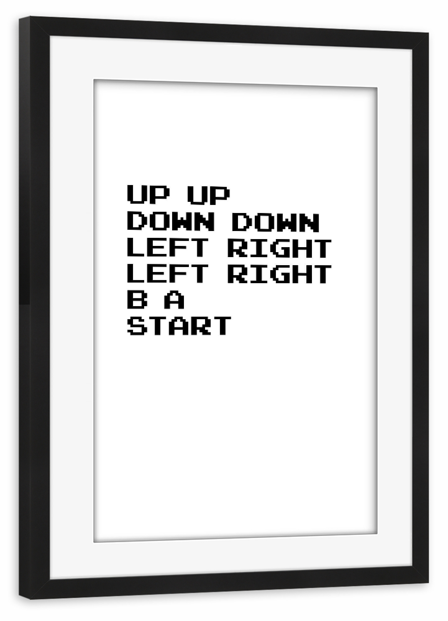 Poster mit Rahmen schwarz "K-CODE" artboxONE - Typografie,Film,Comic,Schwarzweiß,Lustig