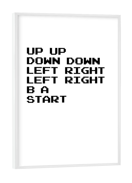 Poster mit weißem Rahmen "K-CODE" artboxONE - Typografie,Film,Comic,Schwarzweiß,Lustig