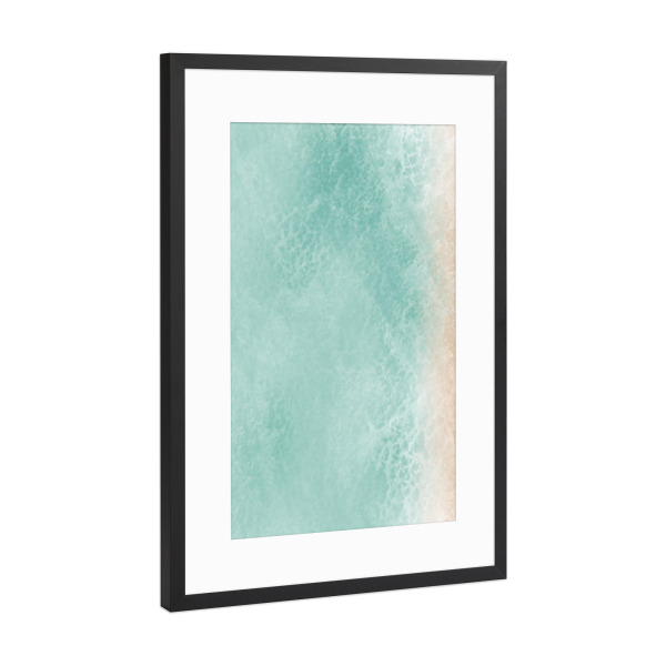 Poster mit Rahmen Schwarz (Metallic) "Beach 24/7" artboxONE - Reise,Reise / Strand und Meer