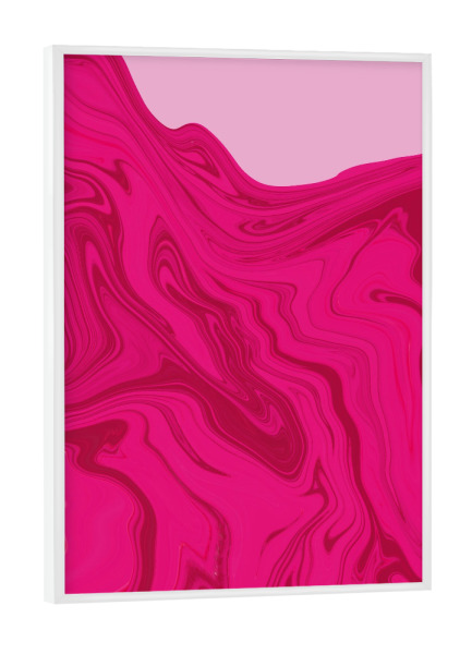Poster mit weißem Rahmen "Marmor marble pinky wave" artboxONE - Abstrakt,Marmor - Marmor,Pink,Pinky,Wave,Rose,Marble,Neon,Abstract,Abstrakt