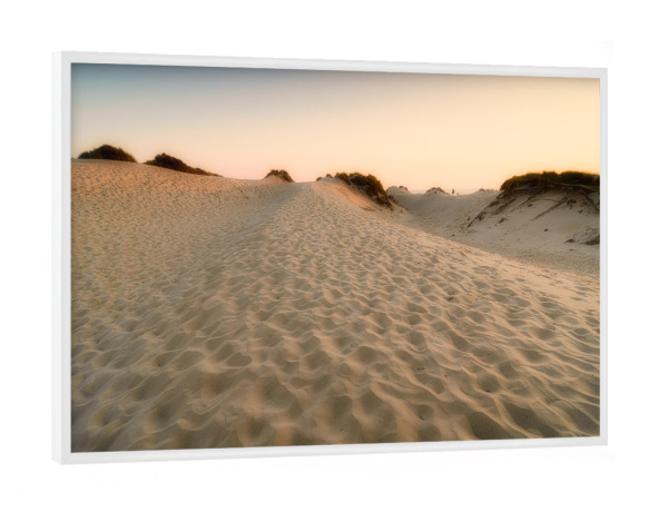 Poster mit weißem Rahmen "Weite Dünen Landschaft" artboxONE - Natur,Reise / Strand und Meer
