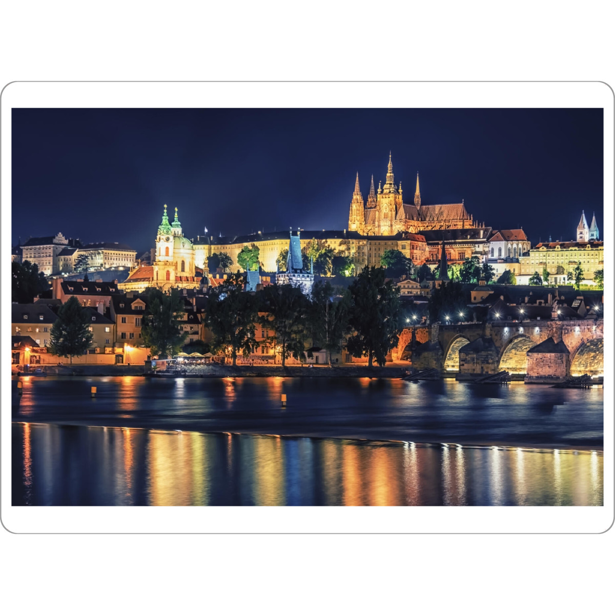 Tischset "Prague By Night" artboxONE - Städte,Reise,Architektur,Reise / Länder,Städte / Prag