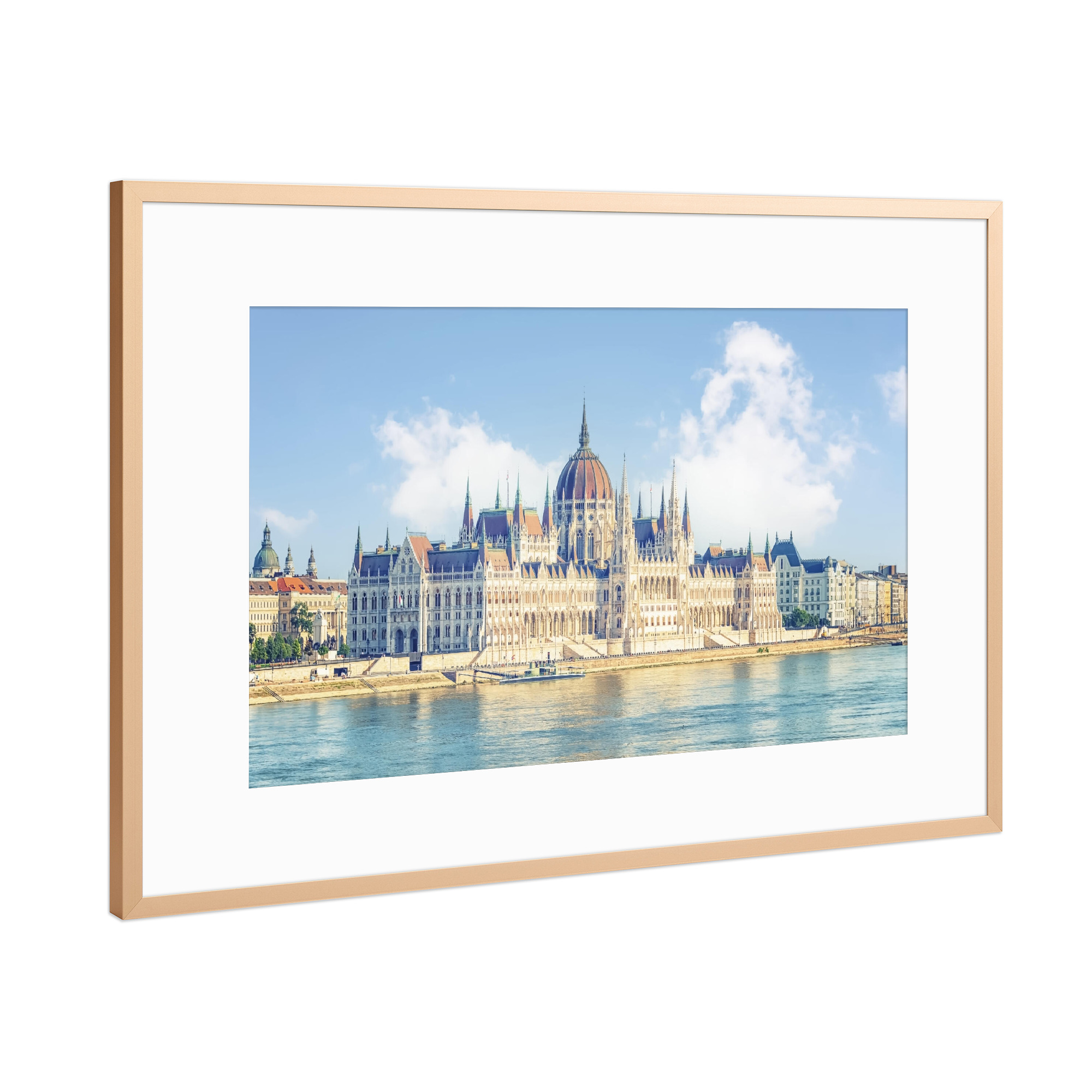 Poster mit Rahmen Kupfer "Hungarian Parliament Building" artboxONE - Städte,Reise,Architektur,Reise / Länder,Städte / Budapest
