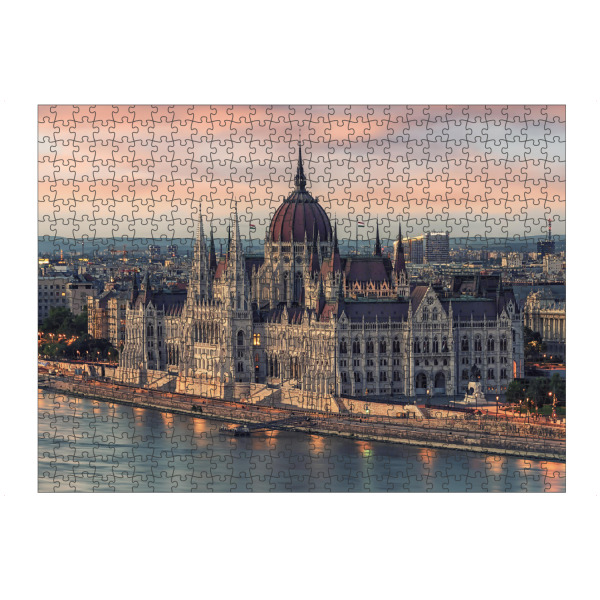 Puzzle Ravensburger "Hungarian Parliament sunset" artboxONE - Städte,Reise,Architektur,Reise / Länder,Städte / Budapest