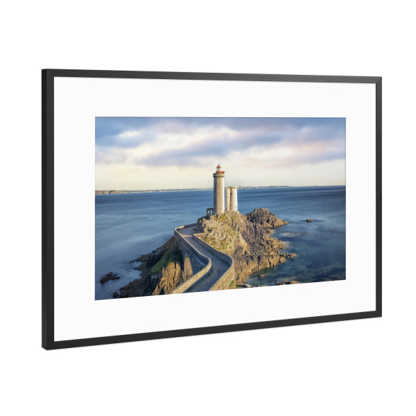 Poster mit Rahmen Schwarz (Metallic) "Petit Minou Lighthouse" artboxONE - Natur,Reise,Architektur,Reise / Strand und Meer,Reise / Länder