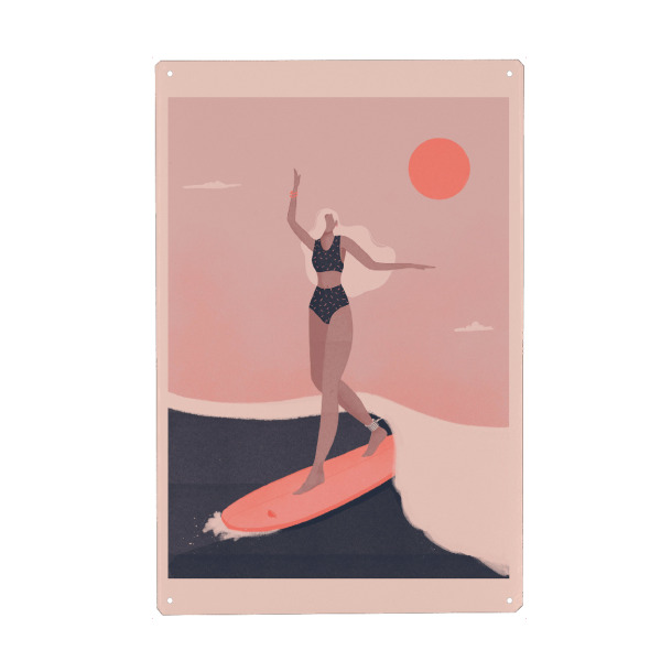 Holzbild "Grenzebach - Into the Surf" artboxONE - Reise,Comic,Menschen,Fashion,Sport