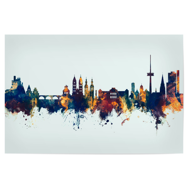 Poster 30x20 cm "Koblenz Germany Skyline Winter" artboxONE - Städte