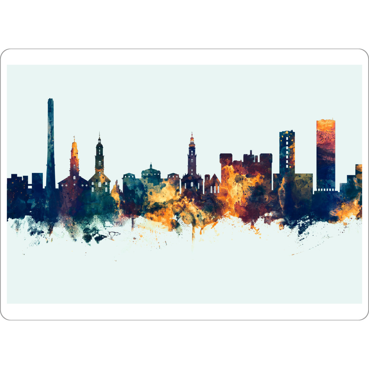 Tischset "Erlangen Germany Skyline Winter" artboxONE - Städte