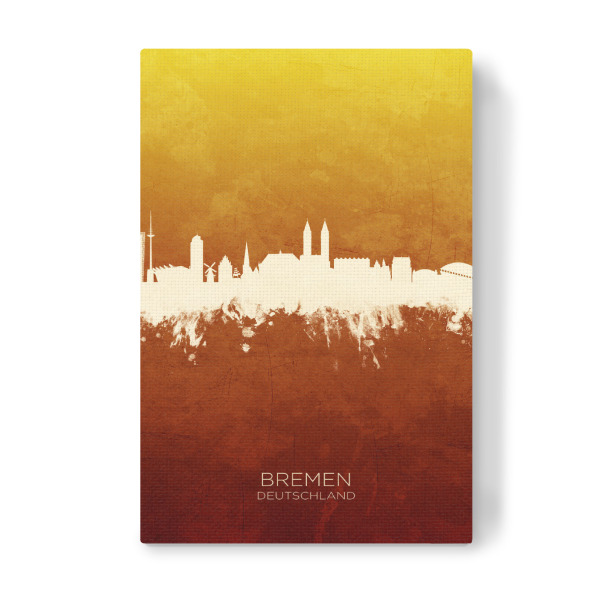 Leinwandbild "Bremen Germany Skyline RedYellow" artboxONE - Städte