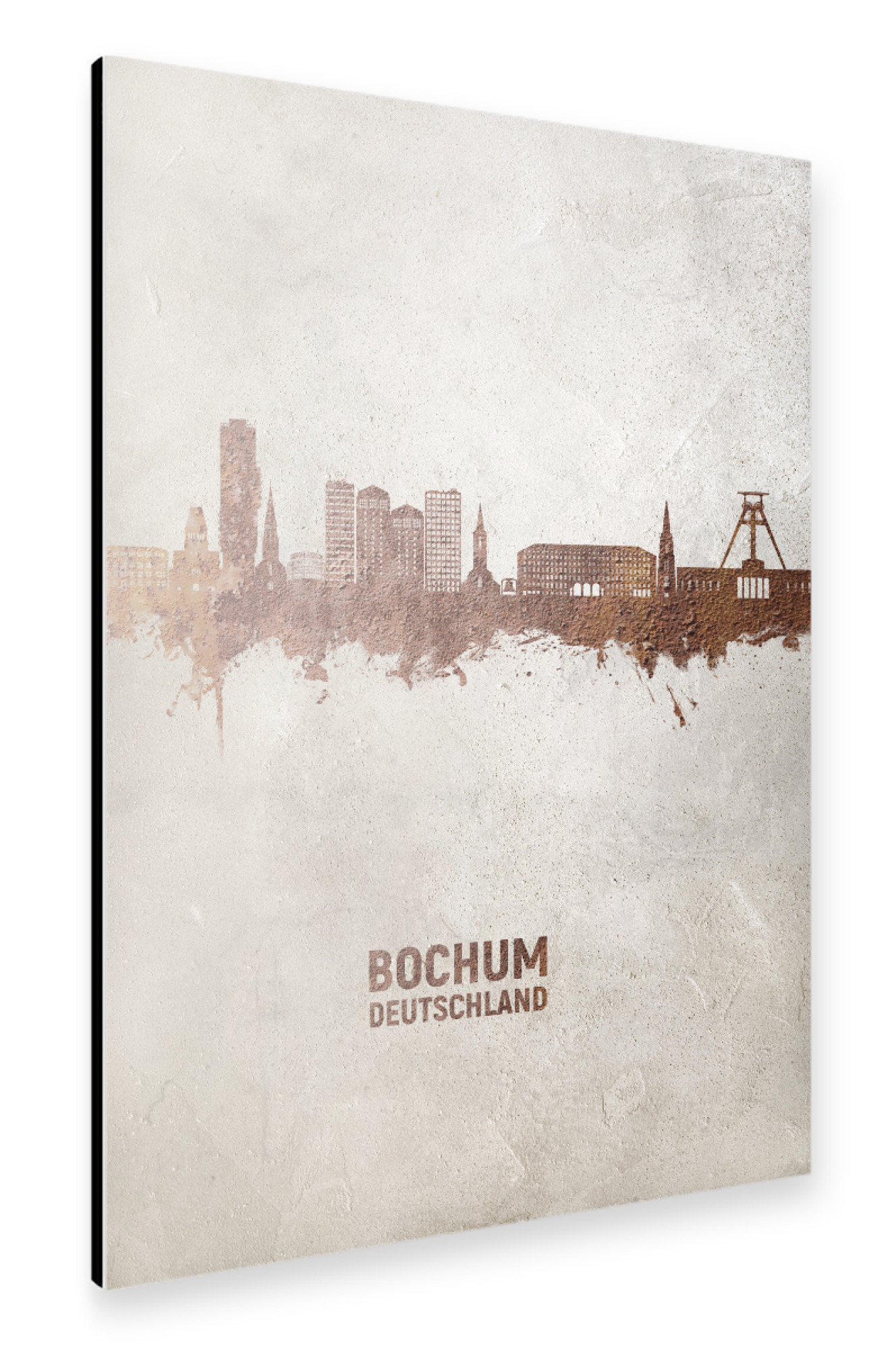Alu-Dibond "Bochum Germany Skyline Rust" 30x20 cm artboxONE