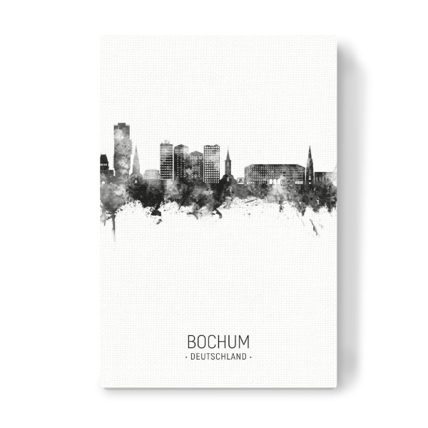 Leinwandbild "Bochum Germany Skyline BW" artboxONE - Städte,Schwarzweiß