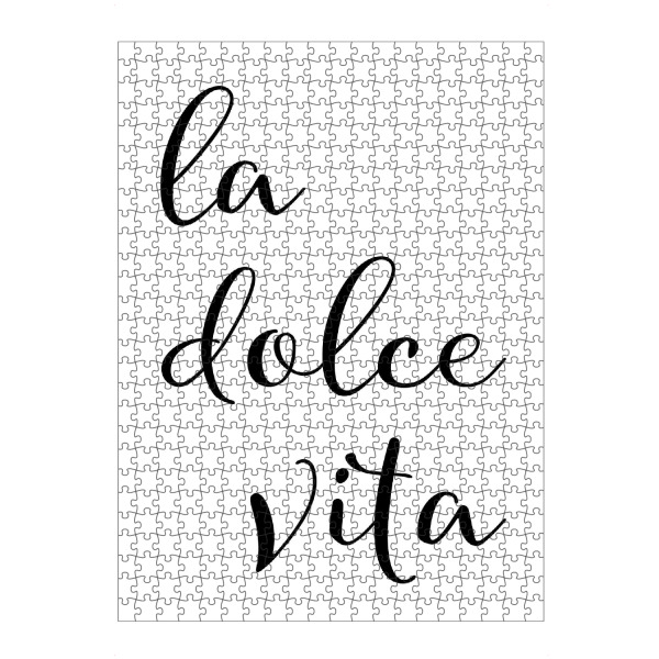 Puzzle Ravensburger "La dolce vita, das süße Leben" artboxONE - Typografie,Schwarzweiß