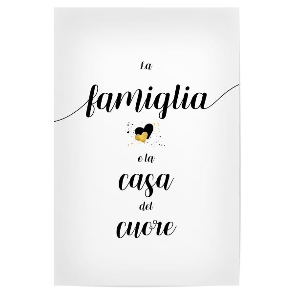 Poster 30x20 cm "Familie - Heimat des Herzens" artboxONE - Typografie,Für Kinder,Für Mama,Für Papa
