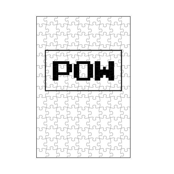 artboxONE Puzzle "POW !!!" artboxONE - Typografie,Film,Schwarzweiß,Lustig - Pow,Games,Videospiel,Videogame,Super mario,Typo,Typografie,Typography