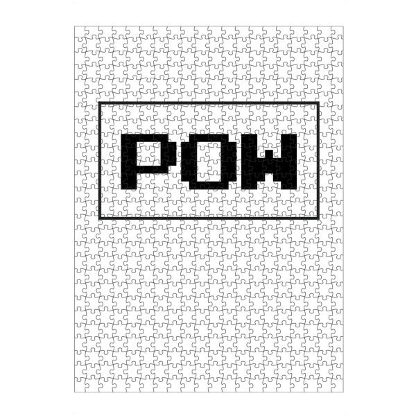 artboxONE Puzzle "POW !!!" artboxONE - Typografie,Film,Schwarzweiß,Lustig - Pow,Games,Videospiel,Videogame,Super mario,Typo,Typografie,Typography