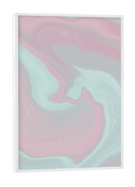 Poster mit weißem Rahmen "Marmor marble so soft" artboxONE - Abstrakt,Marmor - Rose,Mint,Soft,Marble,Marmor,Wave,Abstract,Abstrakt