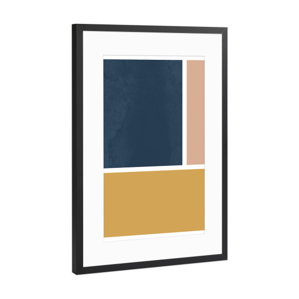 Poster mit Rahmen Schwarz (Metallic) "PERFECT RATIO - Madrid" artboxONE - Architektur,Geometrie,Fashion