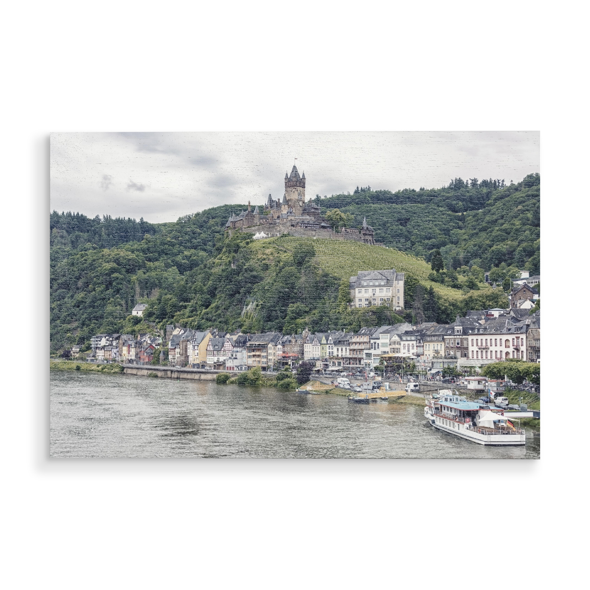 Holzbild "Cochem" artboxONE - Städte,Reise,Architektur,Reise / Länder,Städte / Weitere