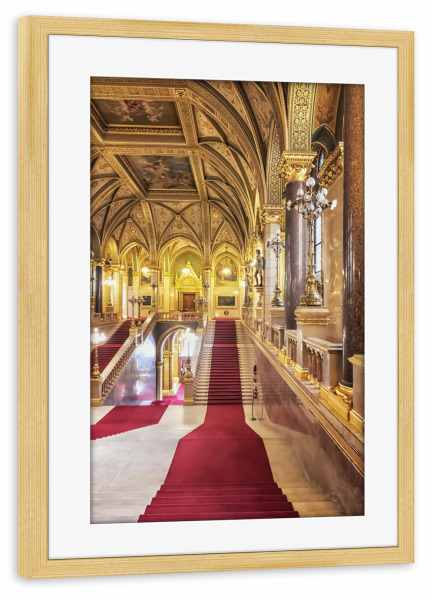 Poster mit Rahmen kiefer "Hungarian Parliament Architecture" artboxONE - Städte,Reise,Architektur,Reise / Länder,Städte / Budapest