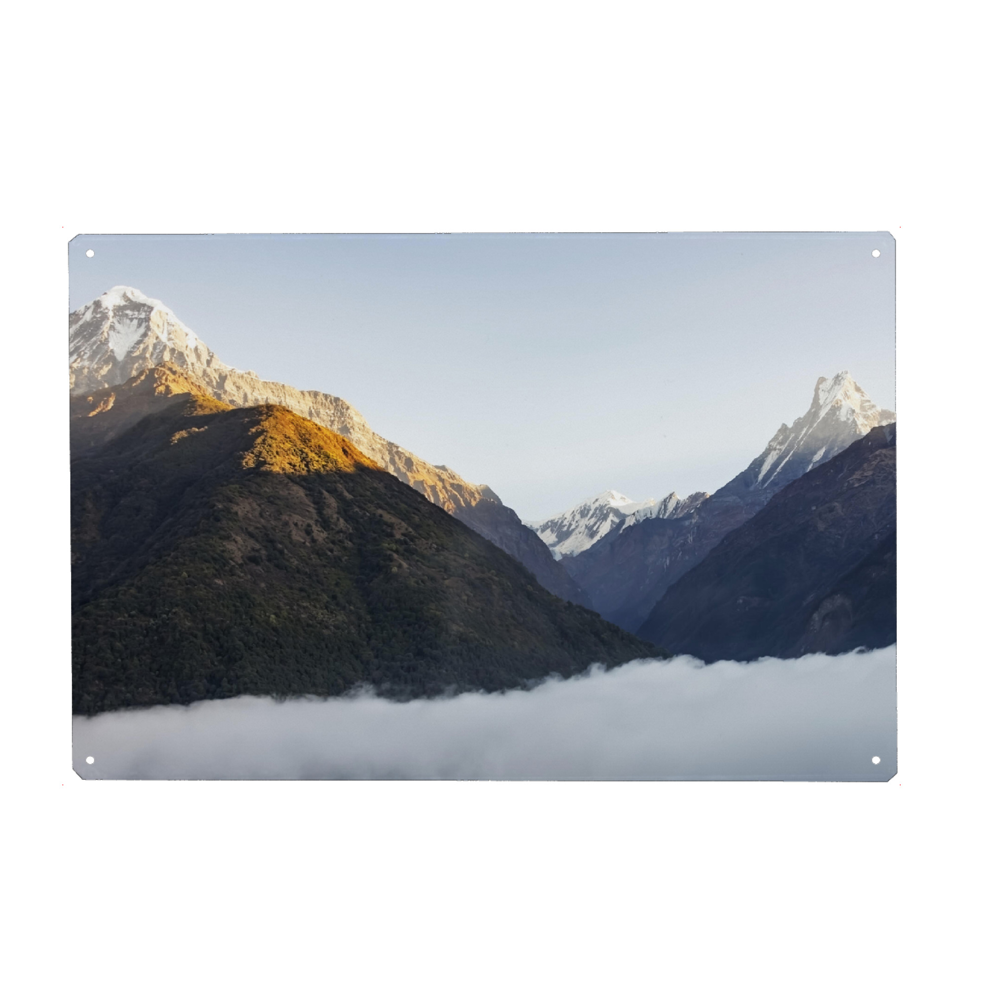 Metall Poster "The misty mountain" artboxONE - Natur,Reise,Reise / Asien,Reise / Länder