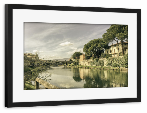 Poster mit Rahmen schwarz "Toscana views" artboxONE - Natur