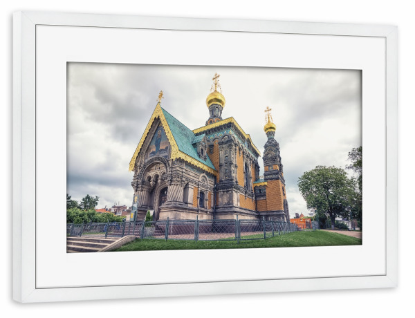 Poster mit Rahmen weiß "Church of St. Maria Magdalena" artboxONE - Städte,Reise,Architektur,Reise / Länder,Städte / Weitere
