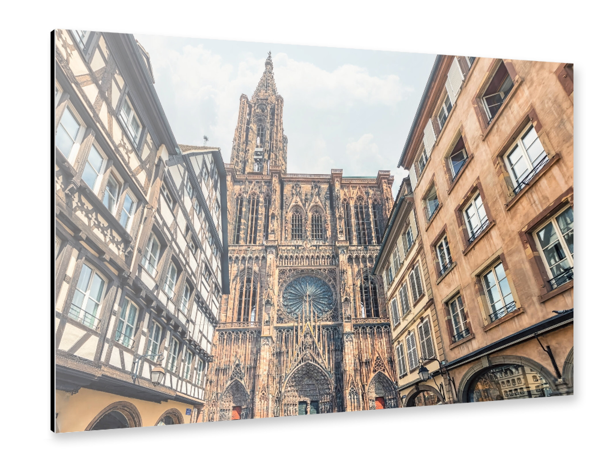 Alu-Dibond "Strasbourg Cathedral" 75x50 cm artboxONE