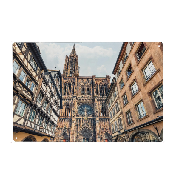 Holzbild "Strasbourg Cathedral" artboxONE - Städte,Reise,Architektur,Reise / Länder,Städte / Weitere