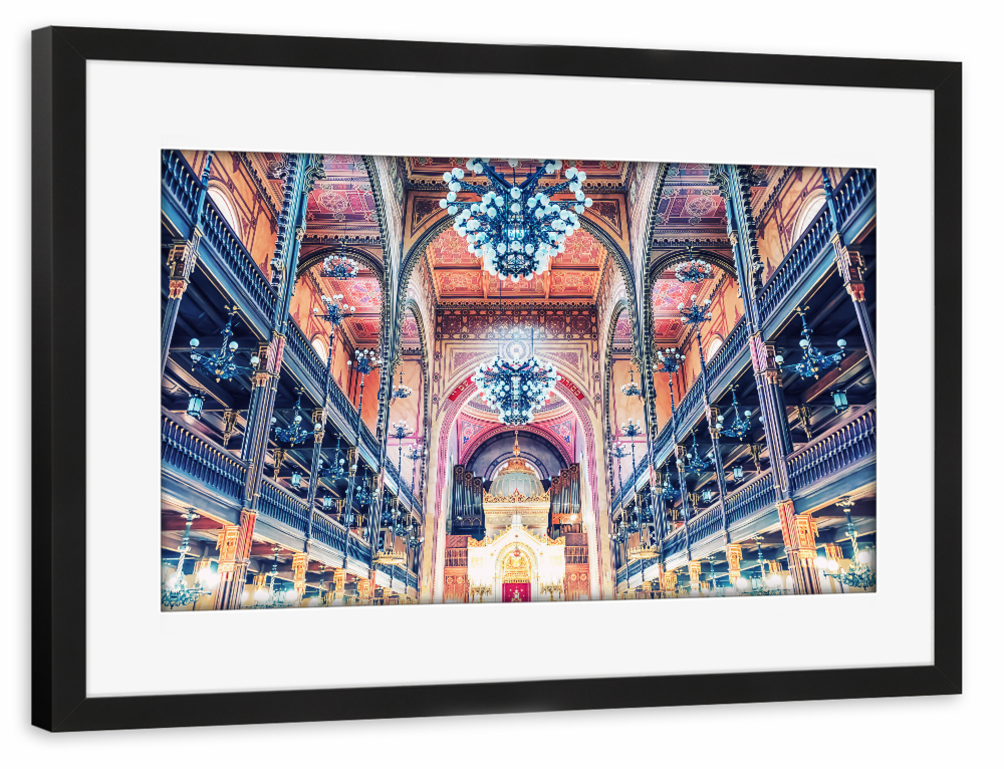 Poster mit Rahmen schwarz "Dohany Street Synagogue" artboxONE - Städte,Reise,Architektur,Reise / Länder,Städte / Budapest