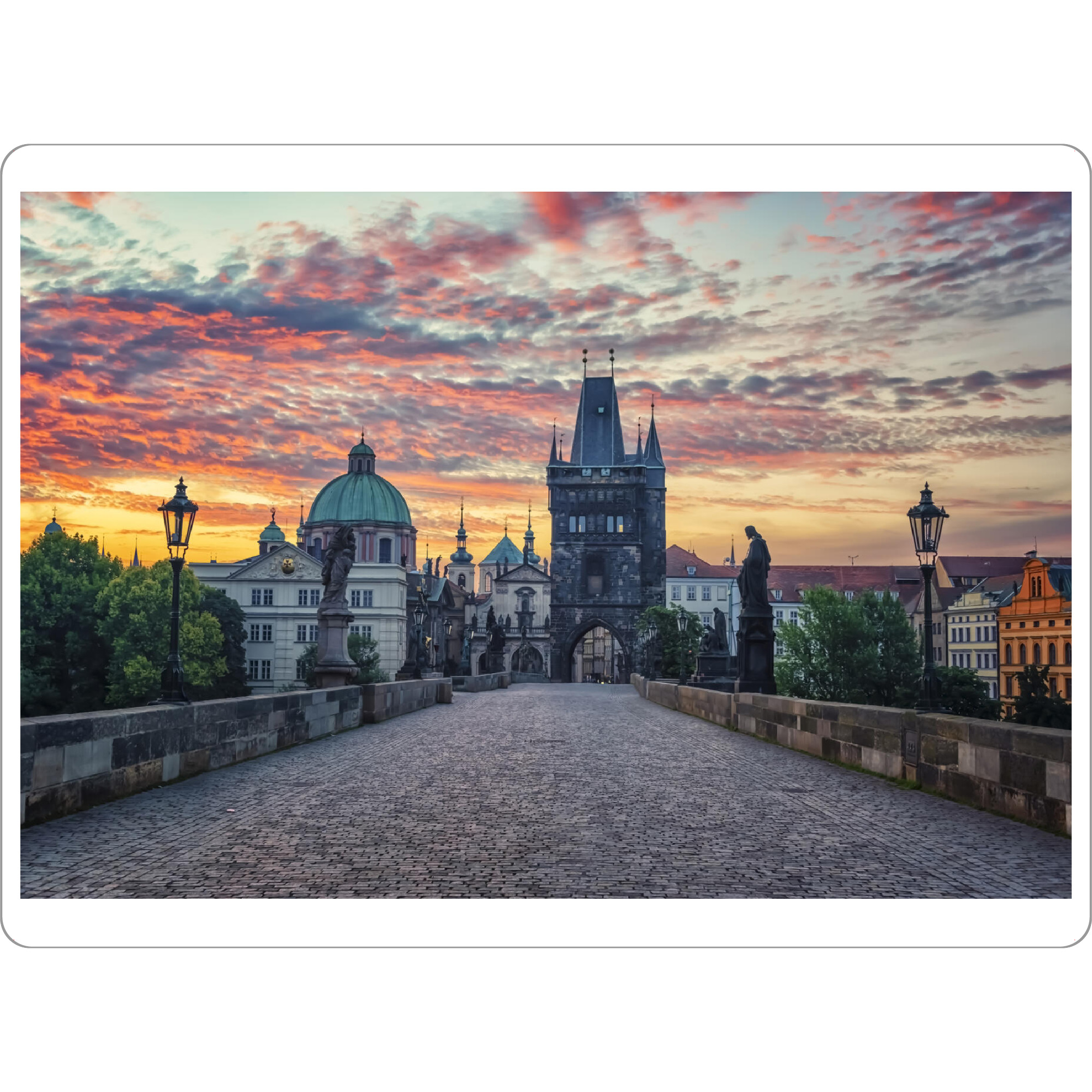 Tischset "Charles Bridge sunrise" artboxONE - Städte,Reise,Architektur,Reise / Länder,Städte / Prag