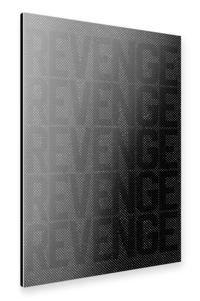 Alu-Dibond "REVENGE DARKER" 30x20 cm artboxONE