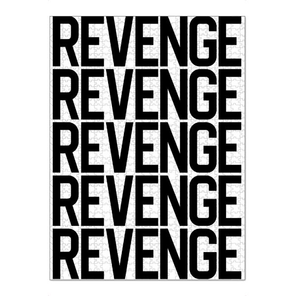 Puzzle Ravensburger "REVENGE" artboxONE - Typografie,Film,Schwarzweiß,Fashion