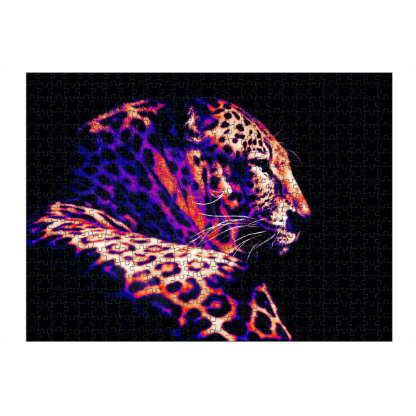 artboxONE Puzzle "Leopard in der Nacht Art" artboxONE - Tiere,Reise / Afrika