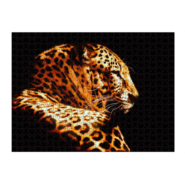 artboxONE Puzzle "Leopard in der Dunkelheit" artboxONE - Natur,Tiere,Reise / Afrika