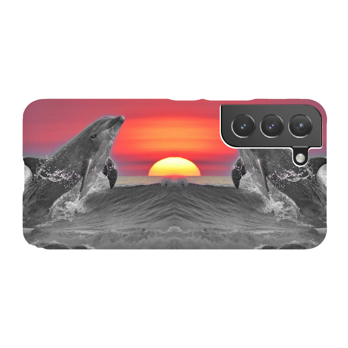 Samsung Galaxy "Fröhliche Delfine Sonnenuntergang" Premium-Case Handyhülle artboxONE