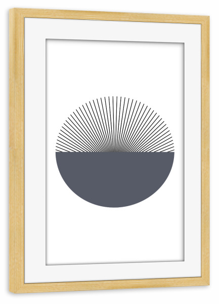 Poster mit Rahmen kiefer "Minimal round" artboxONE - Abstrakt,Geometrie