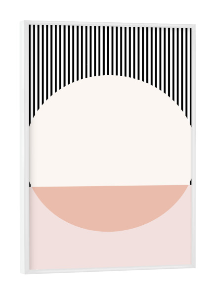 Poster mit weißem Rahmen "Terra lines" artboxONE - Abstrakt,Schwarzweiß,Geometrie