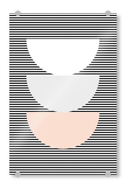 Acrylglasbild "Mid Century Vase" artboxONE - Abstrakt,Schwarzweiß,Geometrie