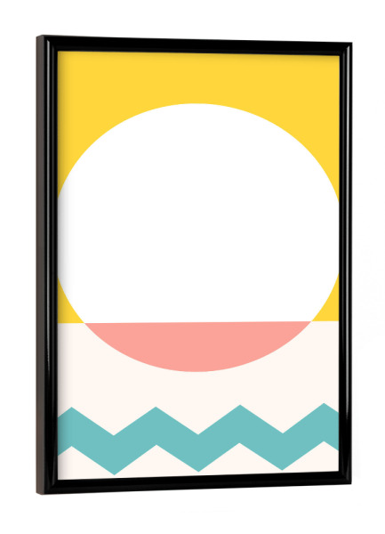 Poster mit schwarzem Rahmen "Sun and sea" artboxONE - Natur,Abstrakt,Geometrie
