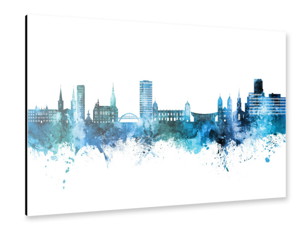 Alu-Dibond "Wuppertal Germany Skyline Blue" 30x20 cm artboxONE