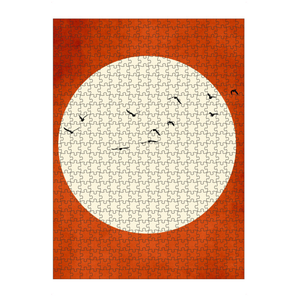 artboxONE Puzzle "Warming Feelings At Night" artboxONE - Tiere,Abstrakt - Sonnenuntergang,Vögel,Birds,Natur,Nature,Sunset,Abstract,Abstrakt